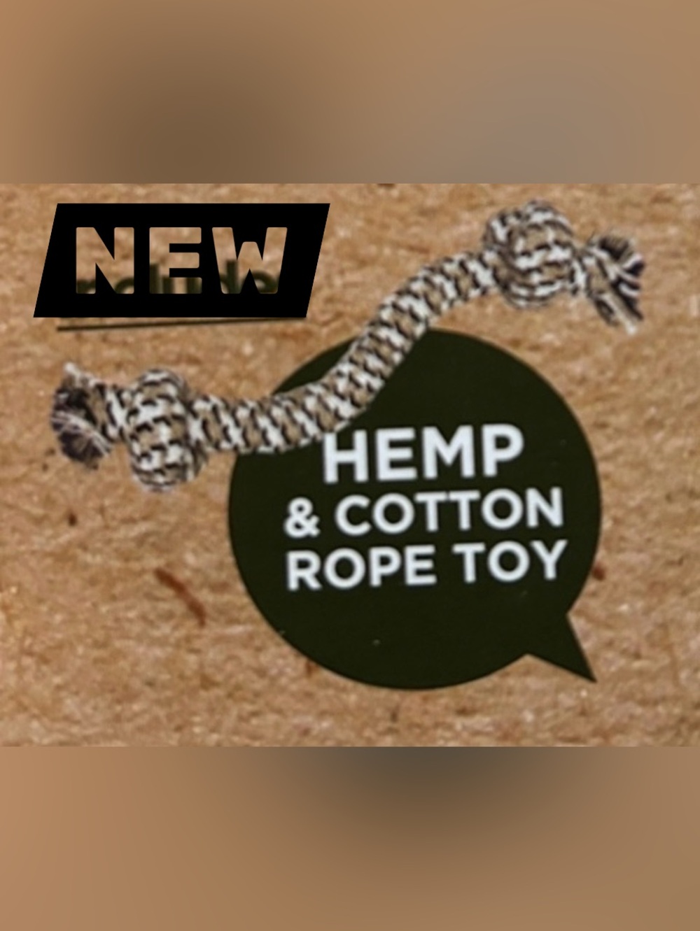 NWOT Hemp & Cotton Rope Dog Toy
